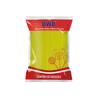 Imagem de 100 Canudo Palito para Pirulito Pequeno Amarelo Sólido nº09 Cod. 9473 