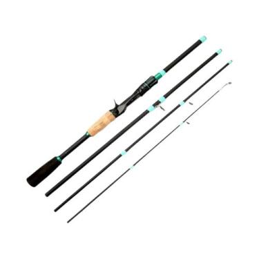 Imagem de Vara De Pesca Portátil De Fibra De Carbono Com 4 Seções 1.65m/1.8m/2.1