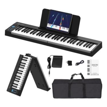 Imagem de Teclado De Piano Dobrável 61 Teclas Vedo Com Display Led usb Midi