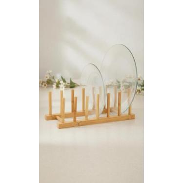 Imagem de Porta Pratos Bambu com Suporte para Copo - Congratulations Store