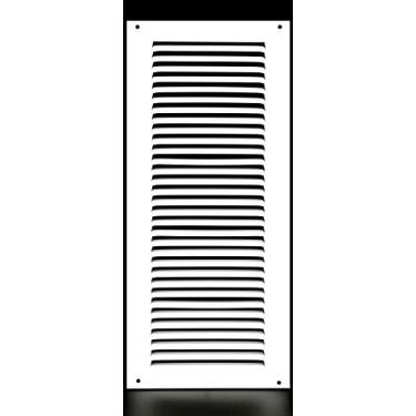 Imagem de Grade de ar de retorno de 20 x 66 cm - parede lateral e teto - difusor de tampa de duto de ventilação HVAC - [branco] [Dimensões externas: 9,75 W x 70,5 cm h]
