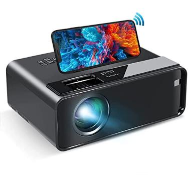 Imagem de Mini Projetor para iPhone, Projetor de Filme Wifi com tela de Smartphone Sincronizada, Projetor de Vídeo Portátil 1080P HD Suportado tela de 200 ", Compatível com Android/iOS/HDMI/USB/SD/VGA (Versão Android)