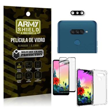 Imagem de Kit Película De Câmera Lg K50S+Película 3D+Capa Anti Impacto