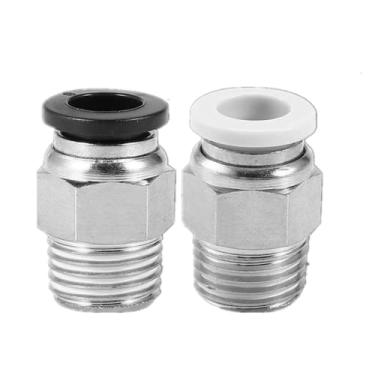 Imagem de 2/5 pcs conector rápido do PC junção da mangueira de bronze M5 1/8quot; 1/4"; 3/8"; 1/2" ferragens de encaixe de encanamento de tubo de rosca externa, PC10,04,2 peças, preto