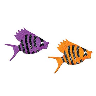 Imagem de Beistle S60715AZ2 Luau chapéus de peixe 2 peças, multicoloridos