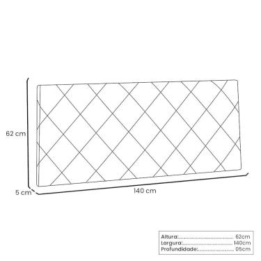 Imagem de Cabeceira Painel Queen 1,60m Tânia Corano Marfim