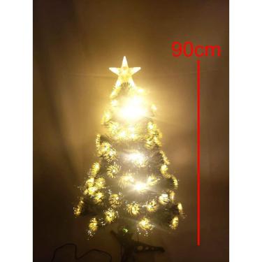 Imagem de Árvore de Natal LED Fibra Ótica Cristal 90Cm Luzes Multifunc