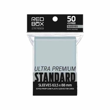 Imagem de Sleeves Padrão Poker Size Ultra Premium 63,5 X 88mm 50 unidades Buró Red Box