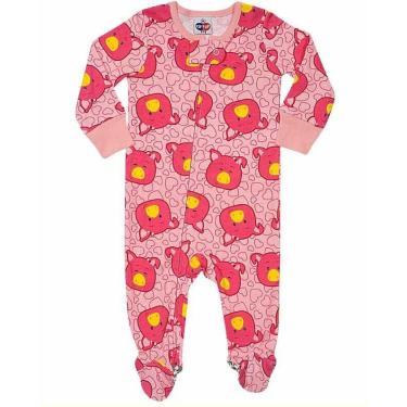 Imagem de Macacão Pijama Infantil Bebe 100% Algodao Tip Top Porquinho - Ref.1017521