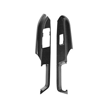 Imagem de FINMOKAL Painel de elevação de janela de vidro decoração fibra de carbono seca para Ford Mustang 2015-20