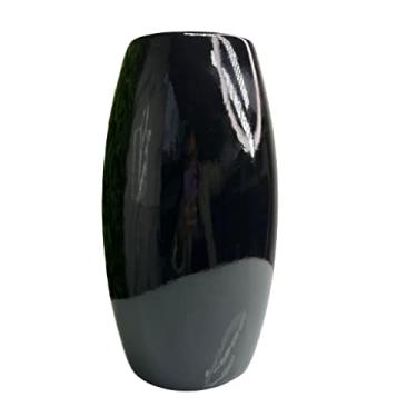 Imagem de Vaso centro de mesa grande moderno de cerâmica na cor preta