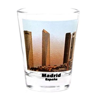 Imagem de Vidro para foto com foto da cidade de Madrid, Espanha, arranha-céus