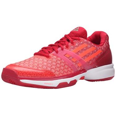 Imagem de adidas Tênis feminino Performance Adizero Attack W, Vermelho elétrico/vermelho solar/branco, 11.5