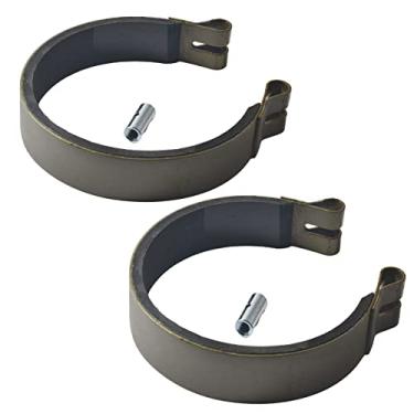 Imagem de Pacote com 2 faixas de freio de 10 cm com kit de pinos para peças de mini bicicleta ATV Go Kart 4" faixa de freio Go-Cart
