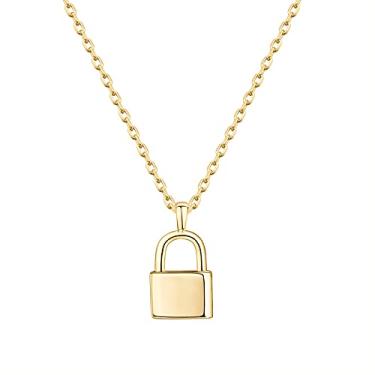 Imagem de PAVOI Colar com pingente delicado banhado a ouro 14K | pingente de coração, pontos, auréola e borboleta | colares em camadas | colares de ouro para mulheres