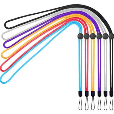 Imagem de YOUOWO Pacote com 6 colhedores de pescoço ajustáveis em 6 cores para caneta, telefone, crachás, chaves, crachás, crachás, cartões de identificação, USB, alça, apitos, iPod