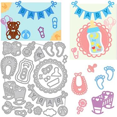 Imagem de Acessórios para bebês, cortes de matriz, estêncis de gravação de bebê, metal batismo infantil, matrizes de corte em forma de bebê, para fazer cartões, papel para bricolage, álbum de fotos, decoração de festa de aniversário, chá de bebê