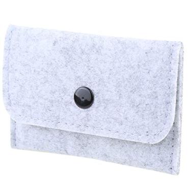 Imagem de Pacote com 2 capas de pílulas para controle de nascimento com 7,6 cm x 10,16 cm cinza para mulheres, proteção de privacidade, suporte de medicamentos contraceptivos, bolsa de manga