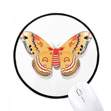 Imagem de Mouse Pad 3D borboleta chinesa em cor laranja tapete redondo para computador