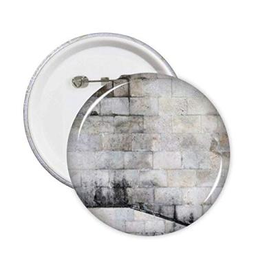 Imagem de Broche de padrão de literatura moderna de tijolo preto branco emblema de botão decoração 5 peças