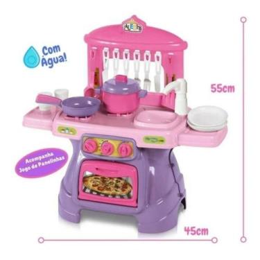 Imagem de Mini Cozinha Infantil Completa Forno, Fogão, Pia Sai Água - Tateti
