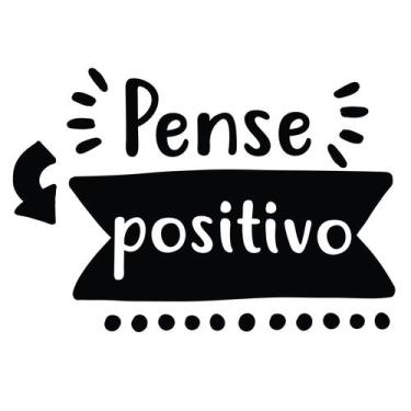 Imagem de Adesivo Parede Frases De Motivacão Pense Positivo - Quartinhos