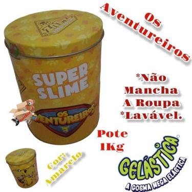 Imagem de Slime Amoeba Geleca Geleinha Gelastica Pote Latão 1Kg Mega Bolha Dos A
