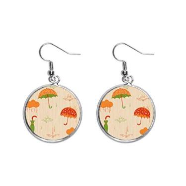 Imagem de Brinco feminino com estampa de chuva, pingo, orelha, pingente, prata, joia feminina