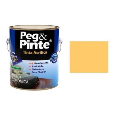 Imagem de Tinta Acrilica Eucatex Pintura Parede Peg Pinte Amarelo Canario 3,6Lt
