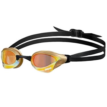 Imagem de arena Óculos De Natação Unissex Cobra Core Swipe Antiembaçamento Para Homens E Mulheres Lentes Espelhadas De Policarbonato, Cobre Amarelo/Dourado