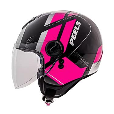 Imagem de Capacete Aberto Moto Peels Freeway 4Ever Preto/Pink 56