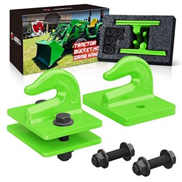 Imagem de AMBULL Pacote com 2 ganchos para trator de 3/20.3 cm, parafuso de aço forjado de grau 70, gancho de reboque com placa de apoio, funciona bem para balde de trator, trailer, UTV, caminhão, máx. 6,8 kg