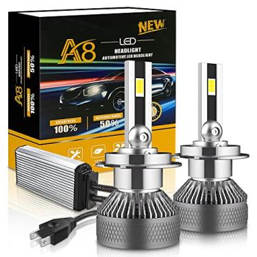 Imagem de IOANU Bombilla LED para Faros de Automóvil 135W 20000LM 6000K con 3570 Chips LED, EMC, Clasificación IP68, Tamaño 1:1 Halógeno, Aluminio Resistente al Agua y al Polvo - Ahorro de Energía y Fácil Instalación (H7)