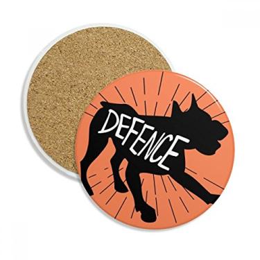 Imagem de Caneca de porta-copos natural com desenho de burro preto e pedra absorvente de proteção de mesa