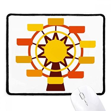 Imagem de Mouse pad com ilustração colorida de roda-gigante do parque de diversões, borda costurada, tapete de jogos de borracha
