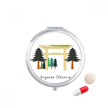 Imagem de Caixa de comprimidos japonesa Koyasan Okunoin de bolso para remédios