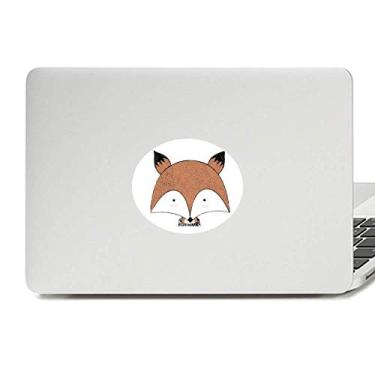 Imagem de Adesivo de laptop com emblema de raposa imatura, estilo simplicidade, adesivo para notebook