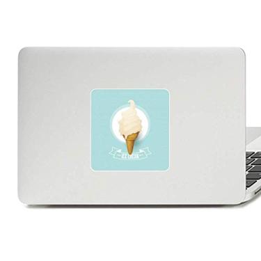 Imagem de Adesivo de vinil para laptop com picolés de sorvete branco para decoração de PC