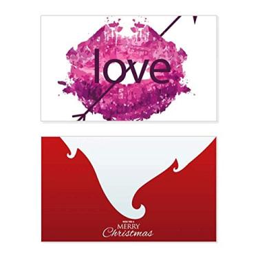 Imagem de Dia dos Namorados Rosa Lábio Amor Flecha Feriado Feliz Natal Cartão de Parabéns Mensagem de Natal