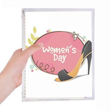 Imagem de Caderno feminino High Heels com estampa de dia e folhas soltas diário recarregável