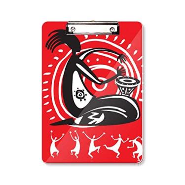 Imagem de Pandeiro Mexican Dance Celebrate Mexico Prancheta Pasta, Bloco de Escrita Placa de Apoio A4