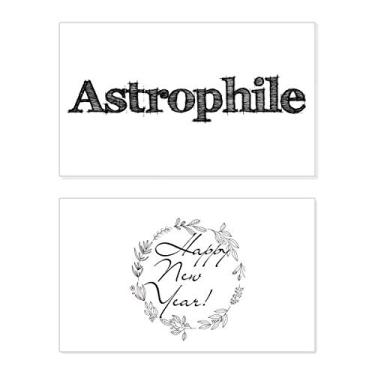 Imagem de Elegante palavra Astrophile Festival Ano Novo Cartão Bless Mensagem Presente