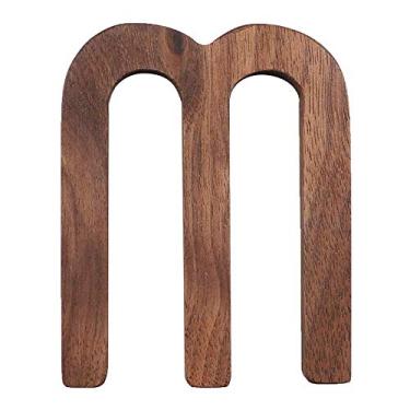 Imagem de 1 pç Placa de casa flutuante 3D Letras A-Z Número DIY Madeira natural Decoração de parede Placas de porta Preto Nogueira Villa Hotel Placas Dormitório Casa