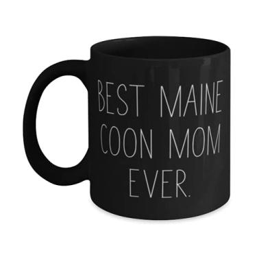 Imagem de Best Maine Coon Mom Ever Maine Coon Cat 325 ml, caneca de 445 ml, presente inapropriado para gatos Maine Coon, copo para amantes de gatos