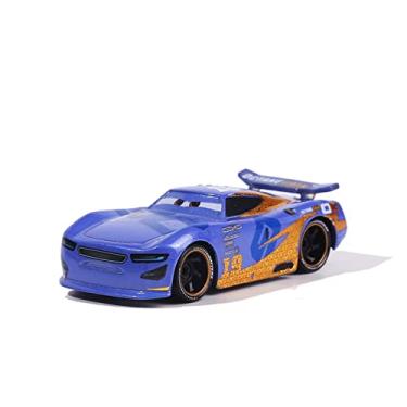 Imagem de Disney Pixar Carros 3 Hamilton Jackson Storm Ramirez Relâmpago McQueen 1:55 veículo fundido liga de metal menino crianças brinquedos presente de Natal (cor: verde fluorescente)