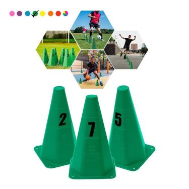Imagem de Kit 5 Cones Lisos Treino Agilidade Ganho de Resistencia-Unissex