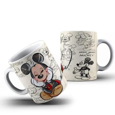 Imagem de Descubra a Magia da Caneca Mickey Amigos em Cerâmica Importada Premium!