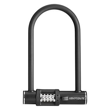 Imagem de Kryptonite Combo padrão U-Lock para bicicleta, trava de segurança anti-roubo, manilha de aço de 12 mm, combinação reinicializável de 4 dígitos trava em U para scooter Road Mountain Bikes