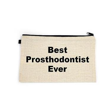 Imagem de Bolsa de maquiagem de prótese, presente para próstata, melhor próstata de todos, bolsa de higiene pessoal, para ela, bolsa de maquiagem para mulheres, bolsa de , Branco