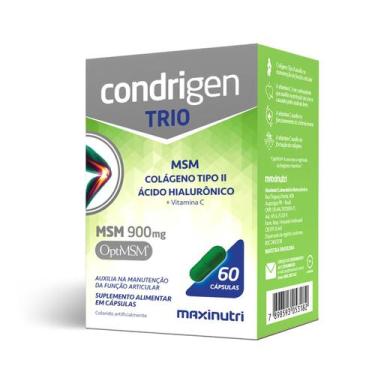 Imagem de Condrigen Trio (Msm + Colágeno Tipo Ii + Ha + Vit.C) 60 Cápsulas - Max